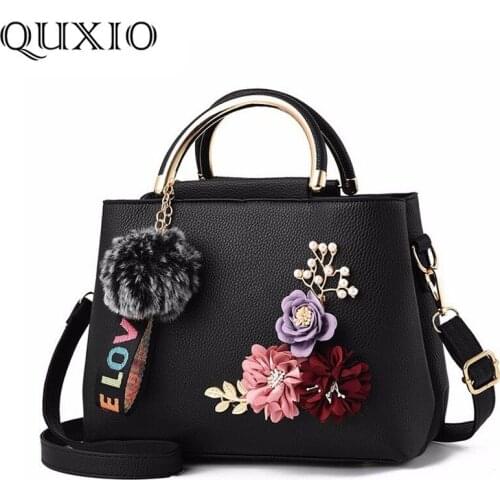2018 New Fashion Trend Lady Simple And Elegant Artificial Stereo Flower Female Shoulder Bag Handbag GJH12