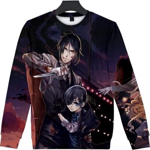 Black Butler Capless 3D Hoodies Men Women Aikooki New Harajuku Casual Fashion Anime Hoodie Print Black Butler Pullover Hooded