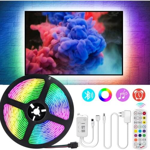 ATcomm Smart LED Strip Lights Bluetooth RGB DC 12V Control Waterproof 5050 SMD 5m 10m 15m TV Backlight LED Tape Diode Flexible