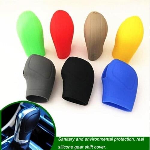 Universal Gear Lever Cover Non-Slip Anti-Sweat Soft Silicone Set Auto Shifters Shift Knob Sheath Automobile Decoration Supplies