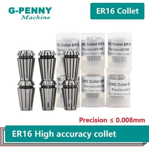 High Quality ! ER16 CNC spindle motor collet full set 1-10mm Tool Clamping Holder High Accuracy precision less than 0.008mm