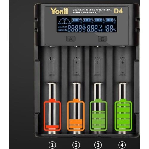 Lithium NiMH Battery LiitoKala Lii-PD4 Lii-S6 Lii500s Lii600 Battery Charger For 18650 26650 21700 18650 AA AAA 3.7V/3.2V/1.2V