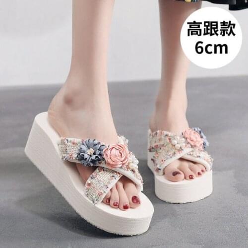 Woman Platform Slippers Flower Slippers Casual Beach Wedge Sandals Women Sandals Summer shoes women Sandalias