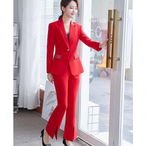 2021 Autumn Winter Women Blazer And Pants Sets 2 Pieces OL Styles Fashion Oversize Jacket Coat Formal Professional Trouser Suits