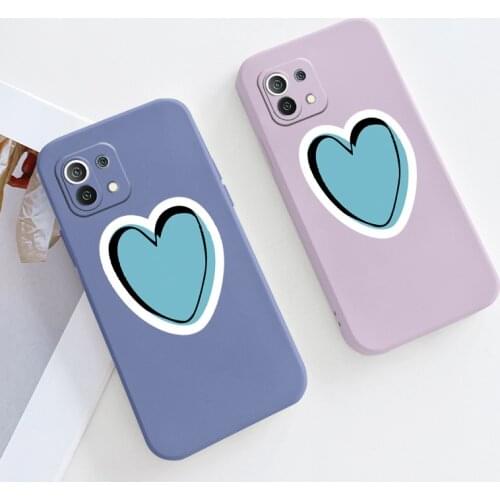 Love Shape Liquid Cover Case For Xiaomi Mi 11 lite Ultra 11i 10T 9T Pro Lite 10 10S 9 8 lite Pro Poco F2 X2 F3 Pro Phone Case