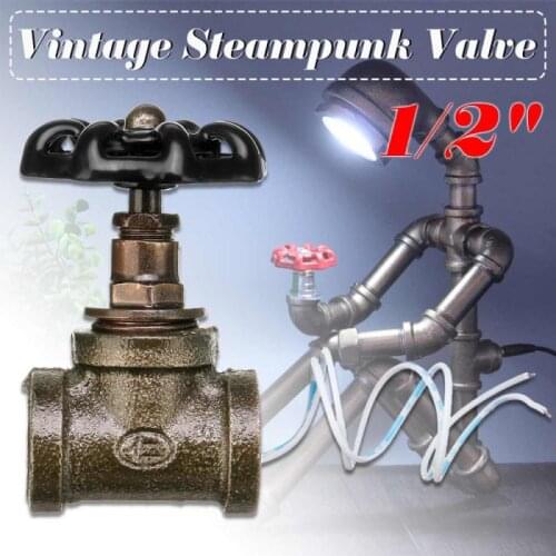 1/2 Inch Stop Valve Light Switch Vintage Steampunk Style Decoration for Plumbing Lamp Iron Lamp Retro Lamp Home Improvement