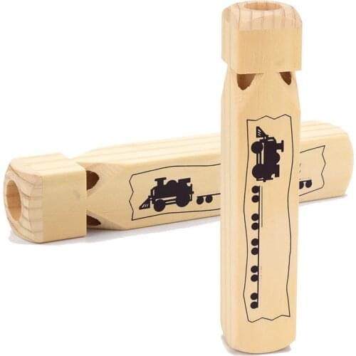 1PCS Locomotive Sound Warning Steam Wood Steam Train Whistle Toy Wooden Train Whistle