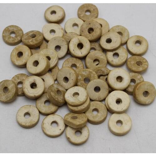 200 pcs Natural Coconut Heishi Beads 9mm