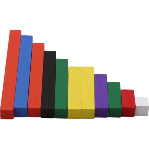2019 Montessori Materials Wooden Math Toys 1-10cm Number Sticks Colorful Ascending Count Stick Preschool Education Christmas