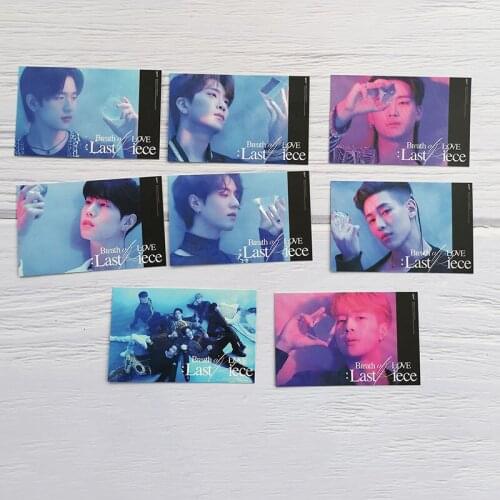 8 pack KPOP Got 7 New Album Breath of Love：Last Piece Waterproof Double Sides Photo Cards LOMO Cards Jackson Team Wang Mark JB