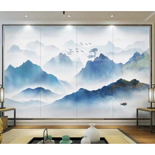Abstract Forest Mountain View Mural Wall Paper 3D Canvas Wallpaper Art Wall Painting Home Contact Paper Custom