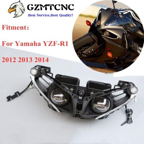 Motorcycle Accessories Front Headlights 12 13 14 YZF R1 Headlight Lamp Head Light Housing For Yamaha YZF-R1 2012 2013 2014