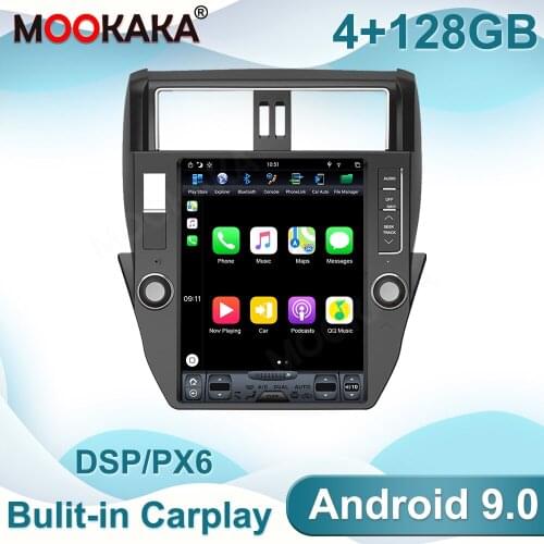 Android 9 Tesla Screen Car Multimedia Player For Toyota Land Cruiser Prado 150 2014-2017 GPS Navigation Auto Video Audio Stereo