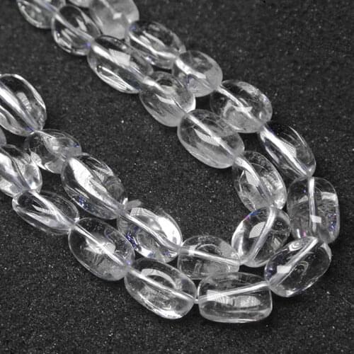 Natural White Clear Rock Quartzs Freeform Spacer Beads For Jewelry Making DIY Accessorries Women Beads For Bracelet Necklace