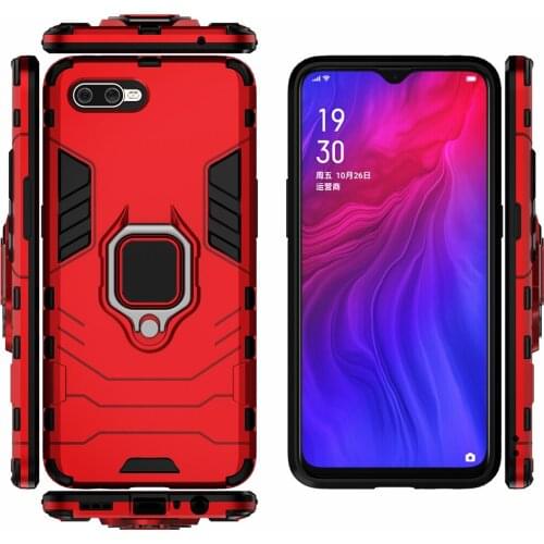 Phone Holder Finger Ring Case For Oppo Reno A Magnetic Armor Shockproof Cover on Reno A CPH1983 Cover For Oppo Reno A RenoA 6.4"