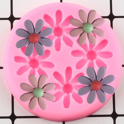 Daisy Flower Silicone Mold Cake Fondant Molds Cupcake Topper Wedding Cake Decorating Tools Candy Resin Chocolate Gumpaste Moulds