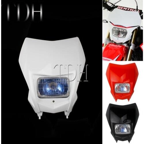 Dirt Bike Enduro Dual Sport White/Red Headlight Daytime Running Light For Honda CRF230F CRF150F CRF 250 450 Yamaha WR DRM