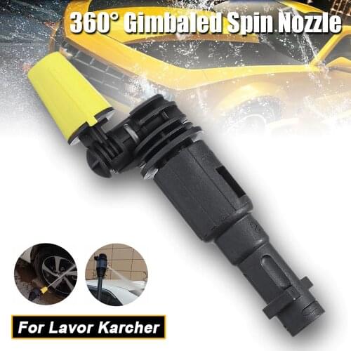 JUNGLEFLASH 360° Gimbaled Spin Washer Nozzles High Pressure Cleaner Tips Fit For Lavor For Karcher Nozzle K2-K7