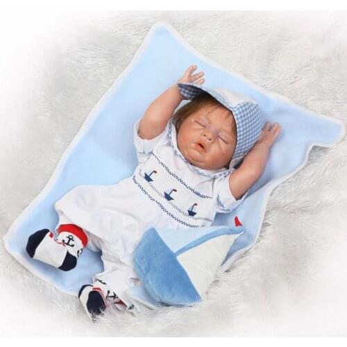 NPK Reborn baby Dolls DIY Toys 20 inch Realistic Silicone Babies Doll Touch Soft Cartoon bebe Bonecas boy bathe doll for sale