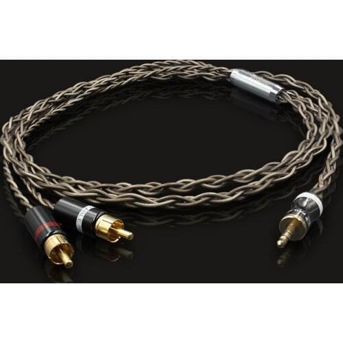 Fever Music Ribbon Odin 3.5-RPM Dual Lotus 1 / 2 Signal Cable Audio Line Hi-Fi 3.5mm to 2RCA Audio Cable