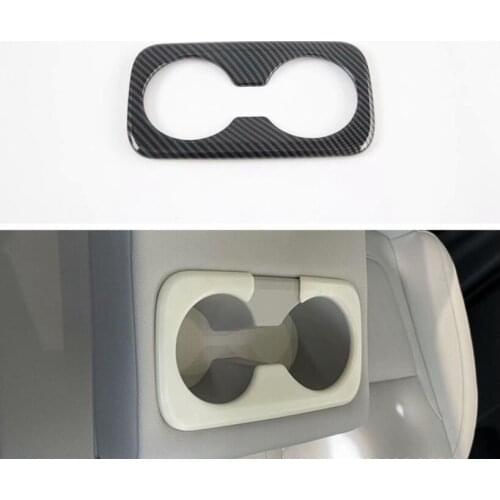 For Hyundai Tucson L 2021 Carbon Fiber Rear Seat Water Cup Holder Bottle Sticker Cover Trim Car Accessories YJD