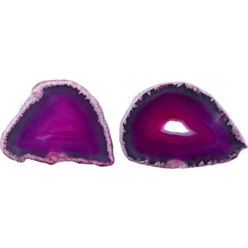 Natural Agate Geode Polished Irregular Crystal Slice Stone DIY Pendant Mineral Home Decoration Wholesales