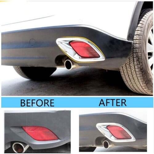 FIT FOR Mazda CX-5 CX5 2013 2014 2015 CHROME REAR REFLECTOR FOG LIGHT LAMP COVER BEZEL TRIM GARNISH FOGLIGHT BUMPER MOLDING