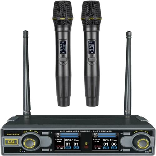 Easy Use Mic UHF Wireless Microphone For Home Theater, Karaoke, DJ, Audio Mixer, Line Array Speaker