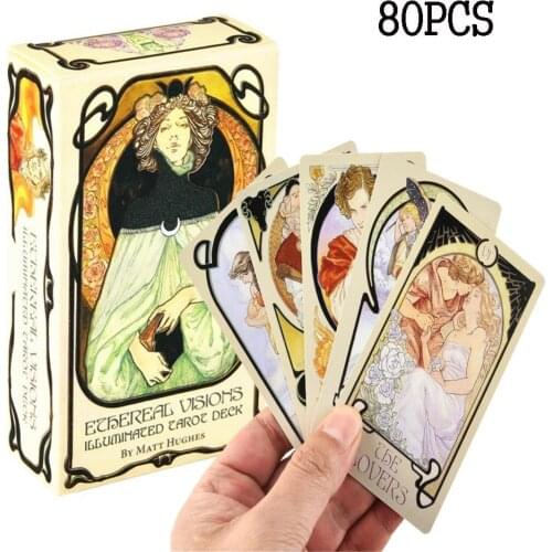 Discount! Ethereal Visions: An Illuminated Tarot Deck by Matt Hughes (80 Cards) Tools Apply To Christmas Party Entertainment