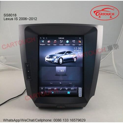 Tesla Style Vertical Car GPS Player Navigation for Lexus IS250 ES350 LS460 GS Car Multimedia Radio Stereo CarPlay Android Auto