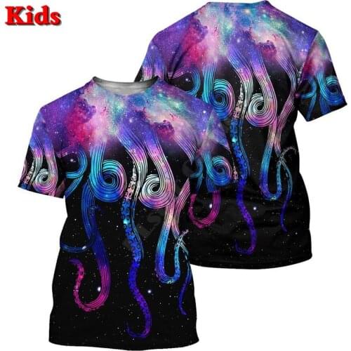 Galaxy Catanic Funny Cat Hoodies T-shirt 3D Printed Kids Sweatshirt Jacket T Shirts Boy Girl Funny Cosplay Costumes