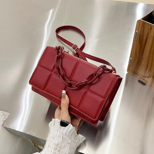 Womens Bag Summer New 2021 Female Single-Shoulder Bag Checked Design Flap Cross-Body Bag Trend Womens Bag Bolsos