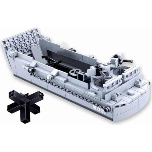 182PCS Interesting Childs Gift Building Blocks Educational Toy Higgins Landing Craft City Accessories Splicing MOC City Toys