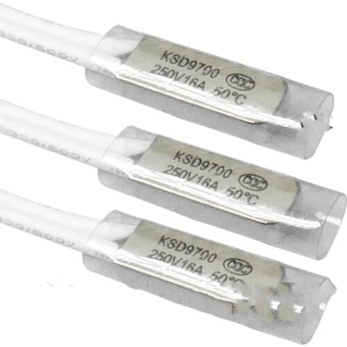 50PCS KSD9700 16A-Metal 250V 55C 60C 70C 75C 80C 85C 90C 95C 100C 150C NC Thermostat Thermal Protector fuses Temperature Switch