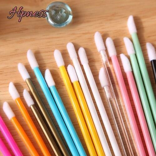 50pcs Disposable Make Up Lip Brush Makeups Lip Brushes Lipstick Gloss Wands Applicator Portable Extension Cosmetic Beauty Tool