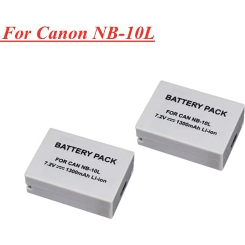7.2V 1300mAh NB-10L NB10L NB 10L Batteries Pack for Canon G1X G15 G16 SX40HS SX50HS SX60HS SX40 SX50 SX60 HS Bateria