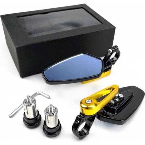 7/8" 22mm Bar End Rear Mirrors Motorcycle Accessories Motorbike Scooters Rearview Mirror Side View Mirrors Moto for Cafe Racer