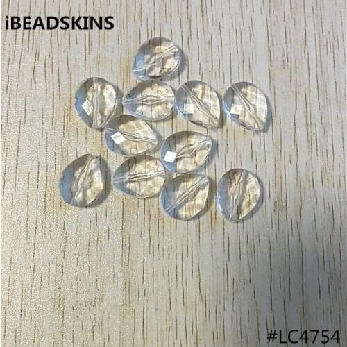 20x16mm300pcs/lot Acrylic clear Faceted Twisted water drop-shaped beads (As shown) for jewelry necklace making #4754