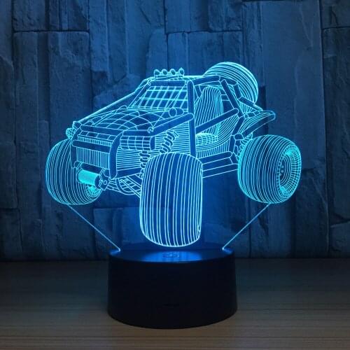 Off Road Vehicle Car 3D Night Light 7 Colors Changing LED Desk Table Lamp 3D Illusion Lamps For Boys Gifts