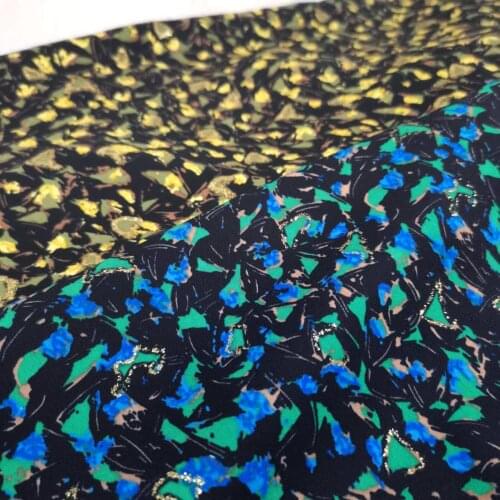 Glittery Fabric Dress Geometry Stretchy Chiffon Textile Craft Skirt Cloth Fabric DIY Sewing Material 1 Yard