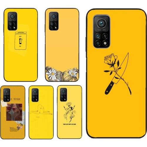 Yellow Aesthetic illustration Phone Cover For Xiaomi Mi 11 Lite Ultra 9T 10T Pro Note 10 POCO F3 F2 M3 X3 NFC Pro Case