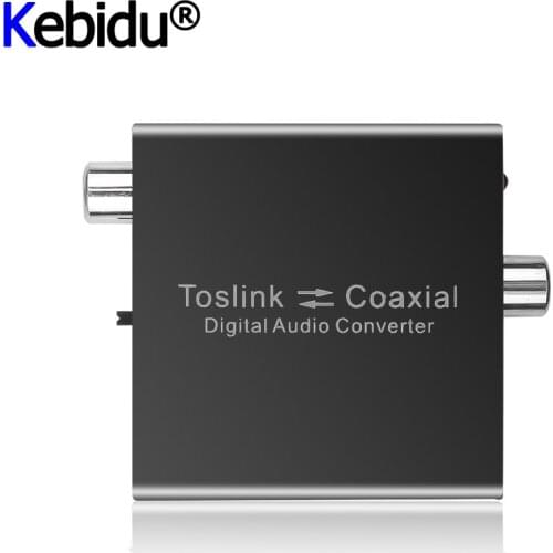 Digital Audio Converter For Optical SPDIF Toslink To Coaxial And Coaxial To Optical SPDIF Toslink Bi-derectional Swither Black