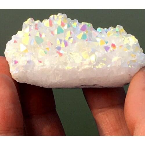 75g Electroplated color crystal cluster quartz crystal mineral specimen