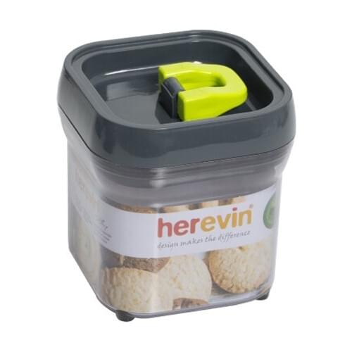 Herevin 4 Pcs Herevin 161201 Square Jar Mica 0,7 lt
