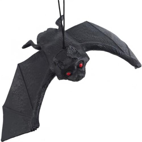 3/ 4pcs Halloween Simulation Animals Bats Trick Toy Halloween Decoration Horror House Bat Hanging Props Home Wall Window Decor