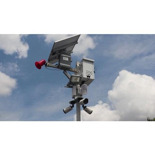 GOING tech battery powered 3X ip camera system sim card with 2X motion detector Led flood light 4g solar security camera