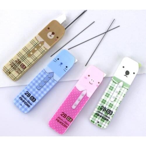 4 Packs Cute Animal Mechanical Pencil Refill 2B 0.5MM Kawaii School Office Accessories Stationery Smooth Writing Drawing