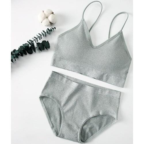 Summer new underwear oxygen suit girls gather no steel ring sexy camisole bra tube top female detachable coaster ribbedUnderwear