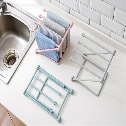 Multifunction Foldable Kitchen Drying Rack Shelf Holders Bathroom Supply Vertical Towel Cloth Bottles Holders Racks