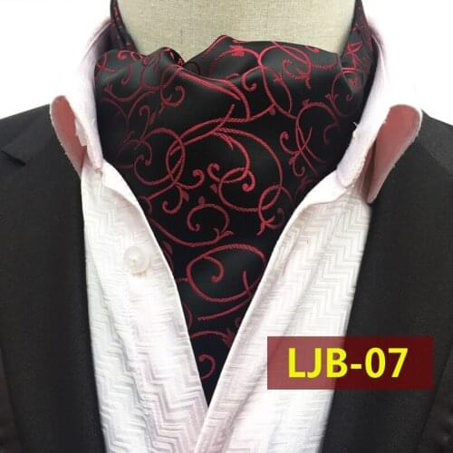Fashion Classic Design Men Ties Luxury Beautiful Paisley Ascot Stylish British Style Jacquard Woven Ascots for Adult